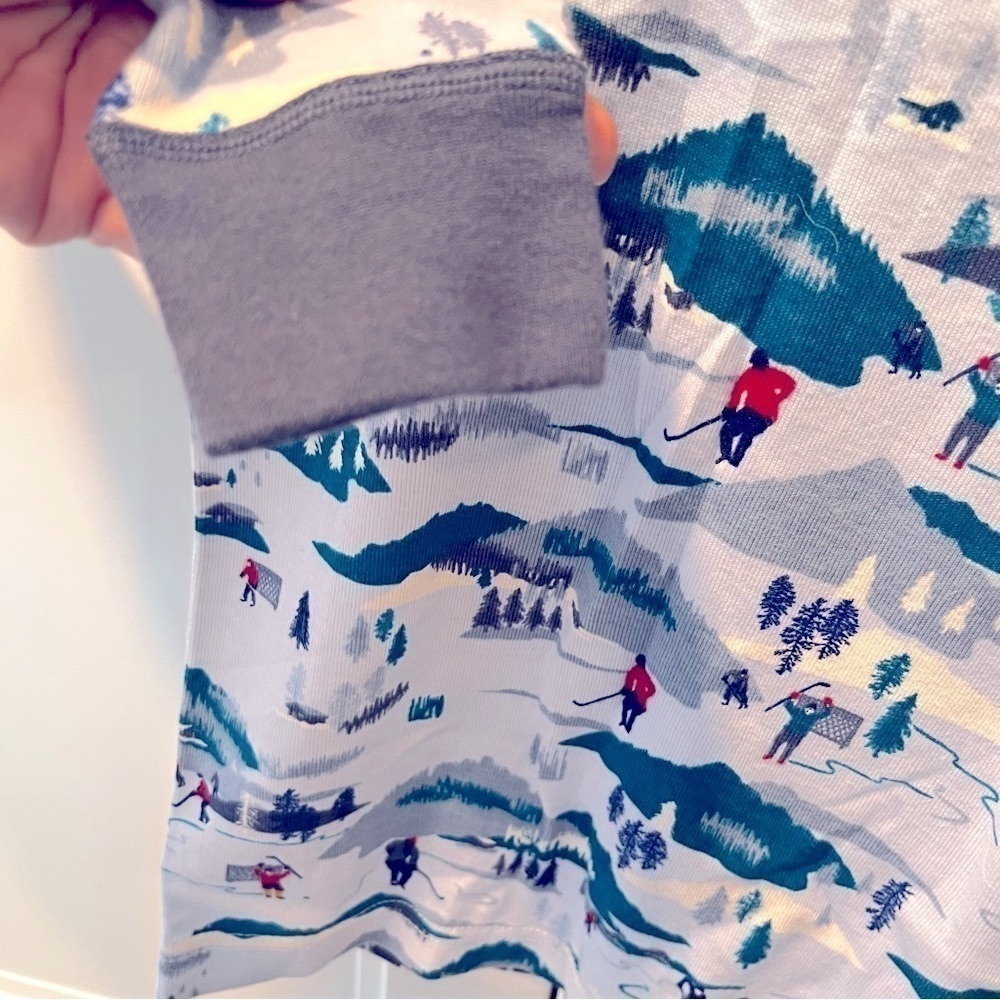 Boys Hanna Anderson Ice Skating pajama top size 10 - Picture 4 of 7